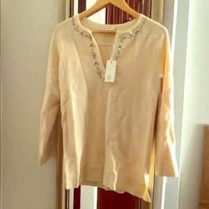 SOLD NWT Tory Burch Ivory white sweater